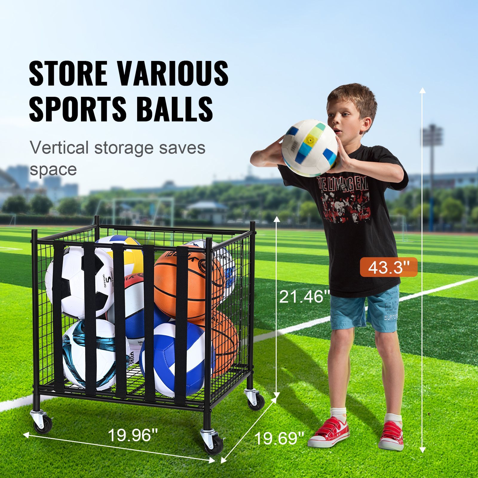 Rollbarer Sportball-Aufbewahru – Sports Equipment Cart Bewertung und Preis