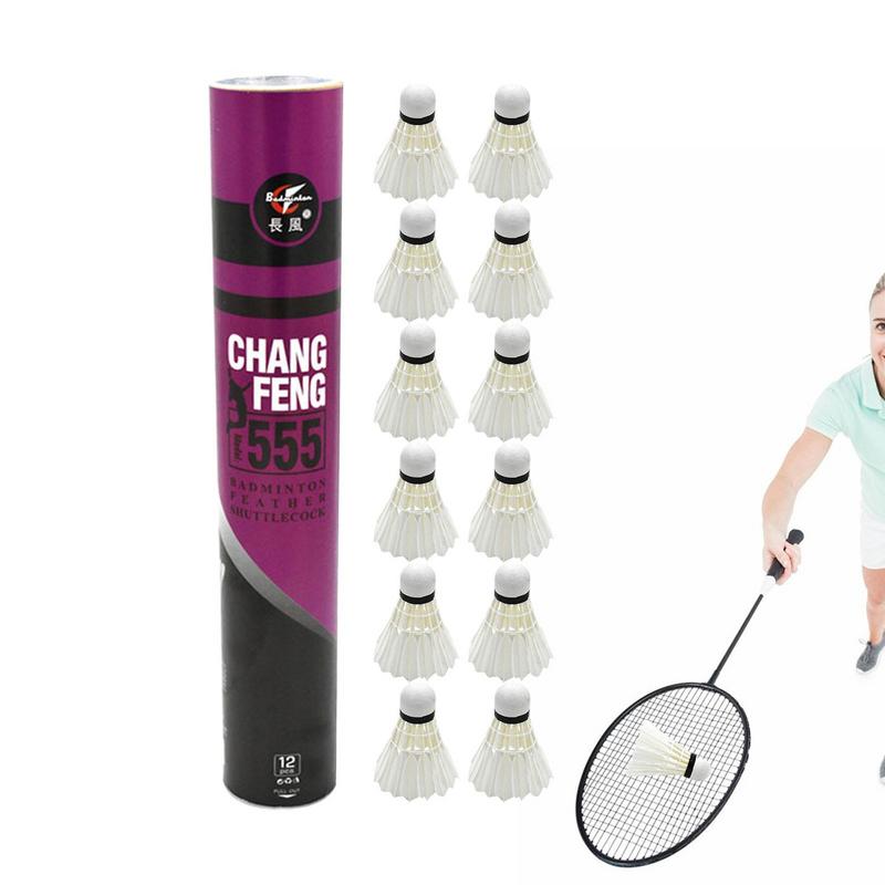 12 teile/los Badminton natürli – Sports Equipment Badminton Bewertung und Preis