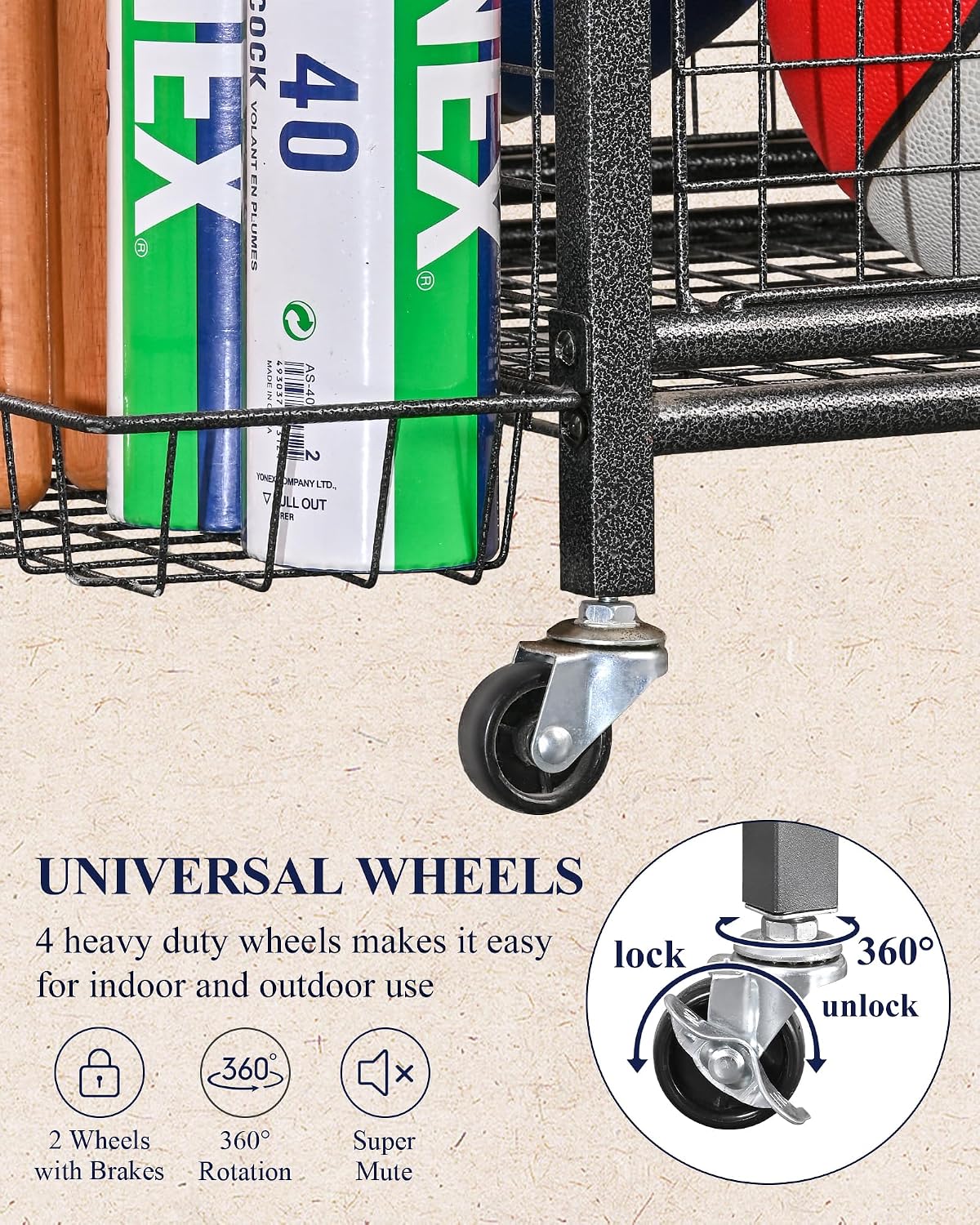 Sportgeräte-Garagenorganizer,  – Sports Equipment Cart Bewertung und Preis
